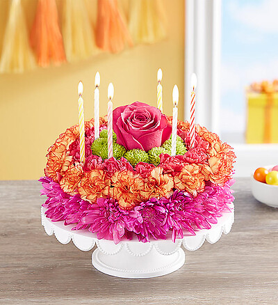 Birthday Wishes Flower Cake&amp;reg; Vibrant